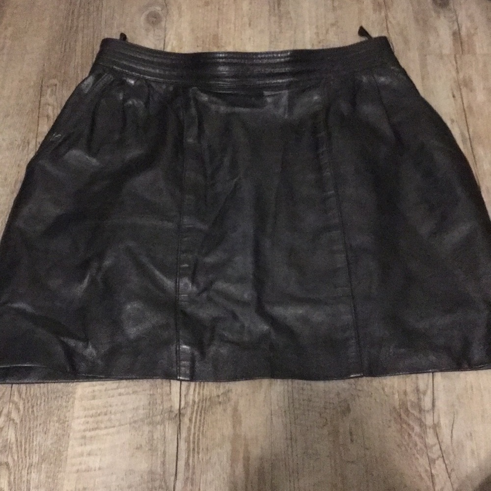 Vintage leather mini skirt from Paris